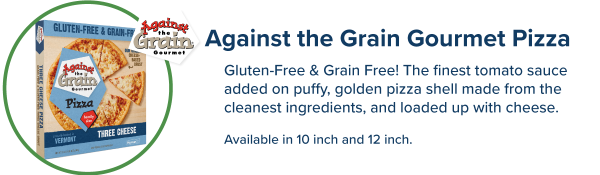 Against the Grain Gluten Free Gourmet pizza.
