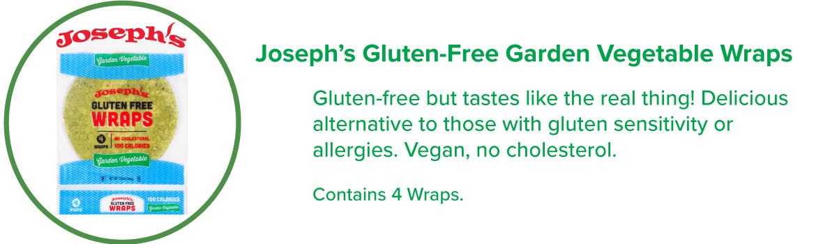 Joseph's gluten-Free Garden Vegetable Wraps.