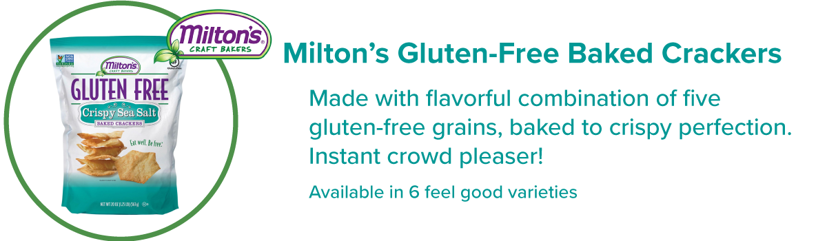 Milton's Gluten-Free Baked Crackers.