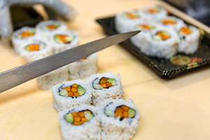 Sushi Being Prepared