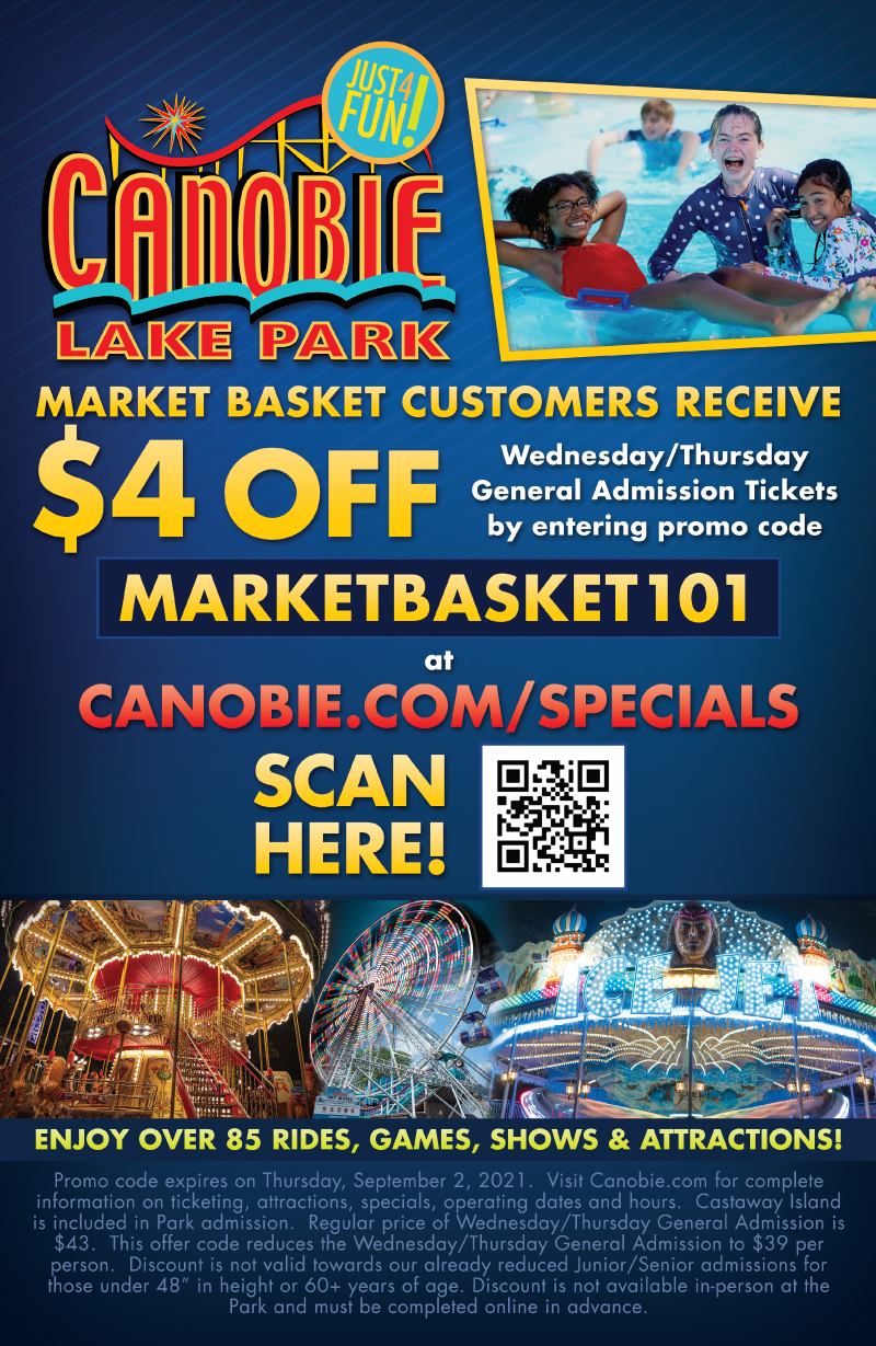 Canobie Lake Park Market Basket customers receives special discount!