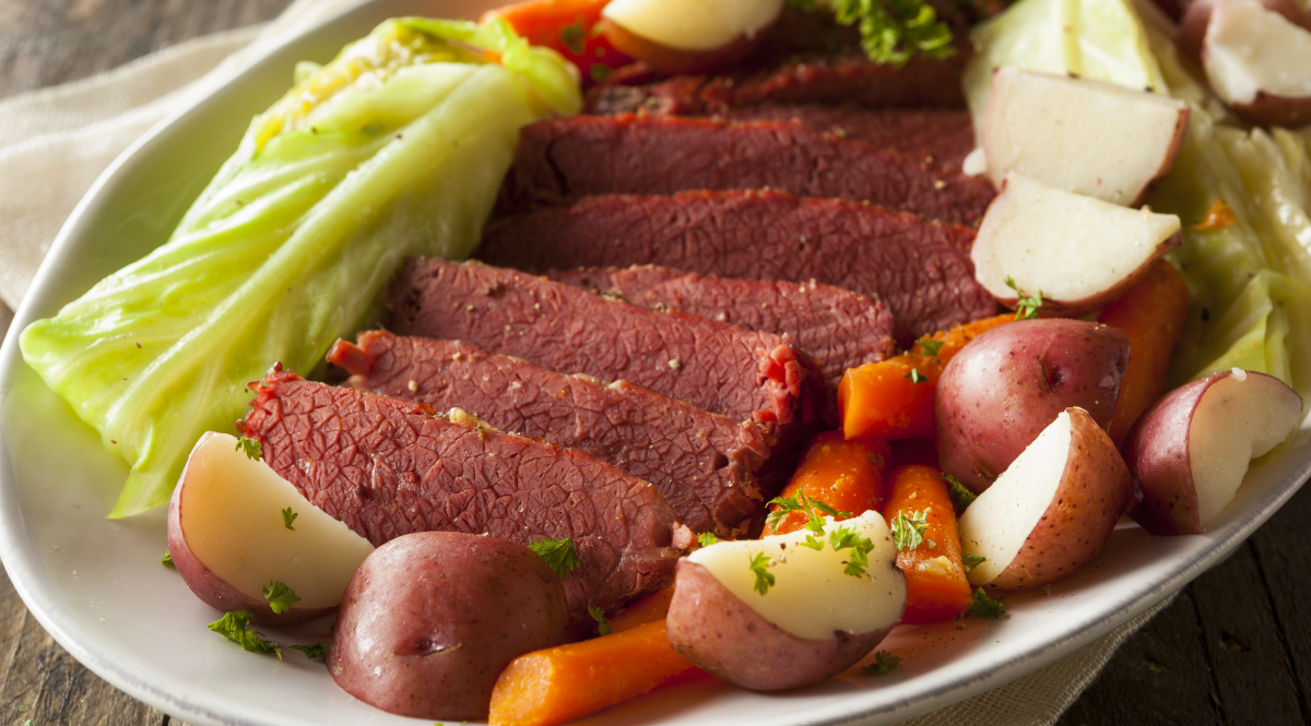 Flat Cut Corned Beef and Cabbage