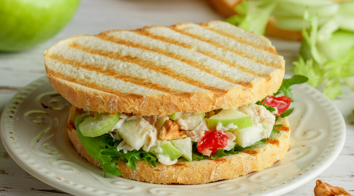 greek yogurt and chicken salad sandwich