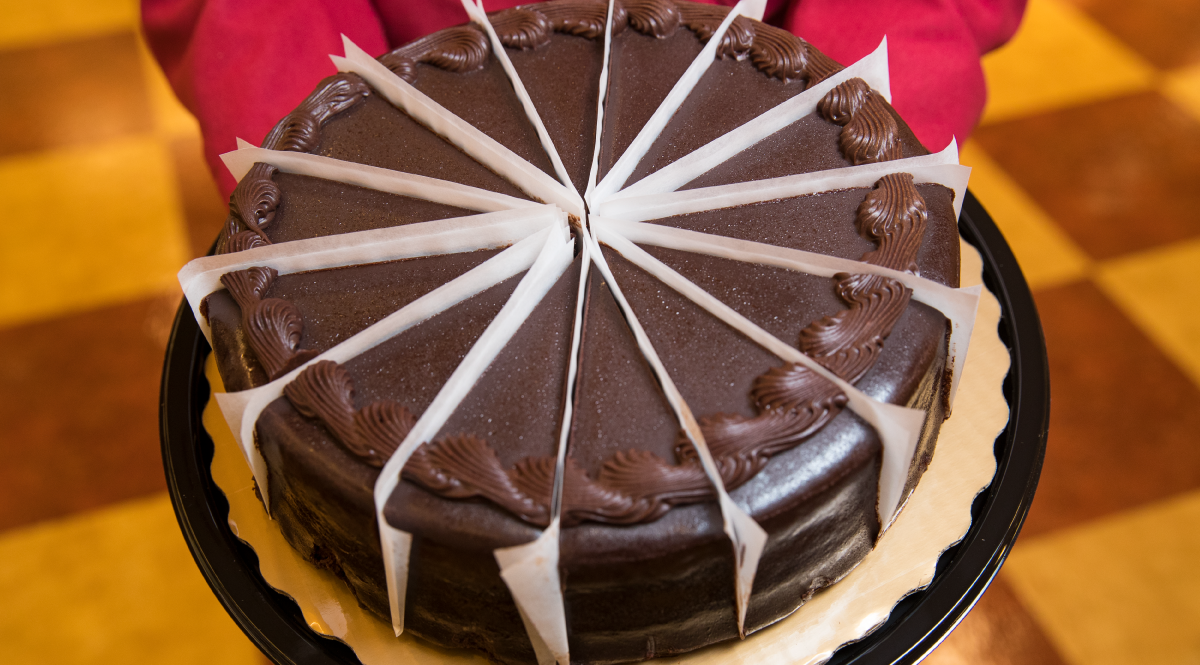 Sliced Chocolate Cake