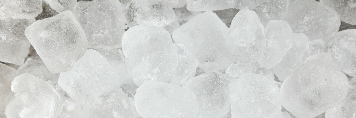 A close up shot of ice cubes