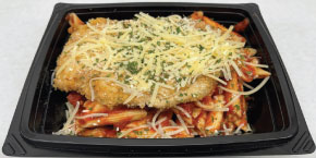 market's kitchen chicken parm with penne or fusilli pasta