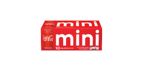 coca cola mini cans 10 pack