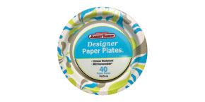 Market Basket Designer Paper Plates 40 Count