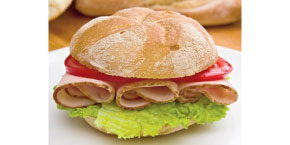 Turkey bacon bulkie roll