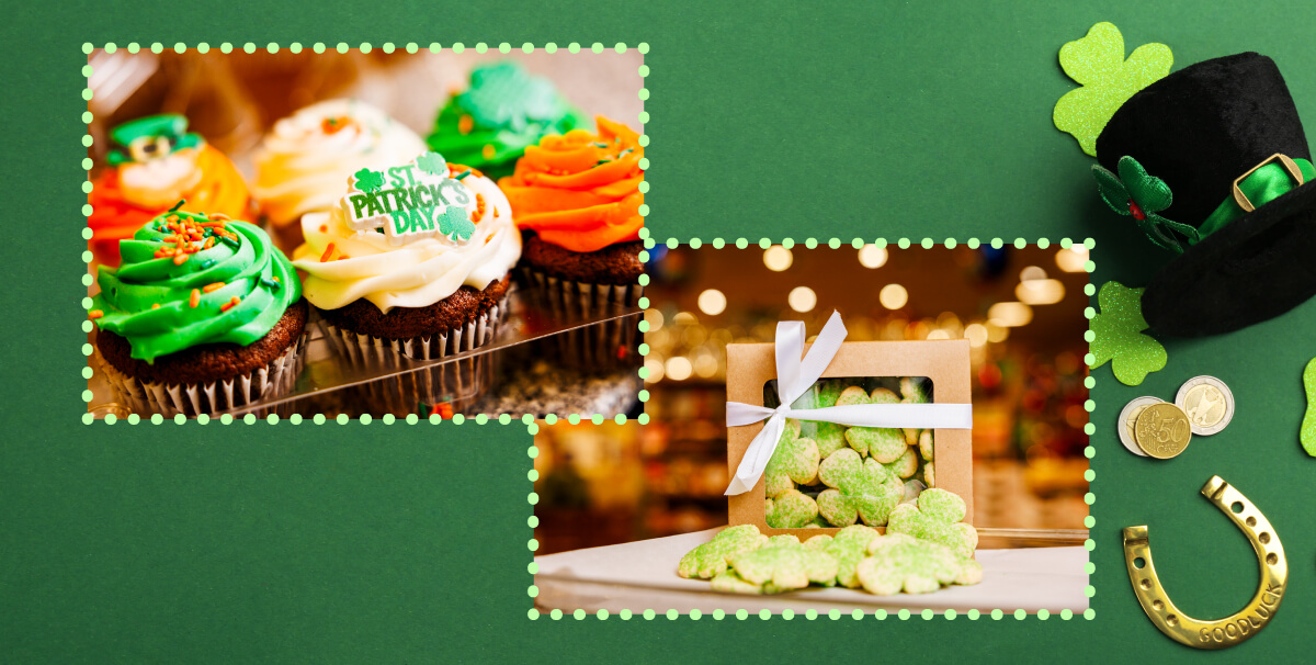 St Patrick's Day Cakes and Shamrock Cookies