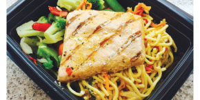 grilled salmon dinner
