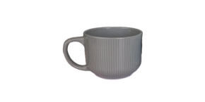 Ribbed Soneware Soup Mug