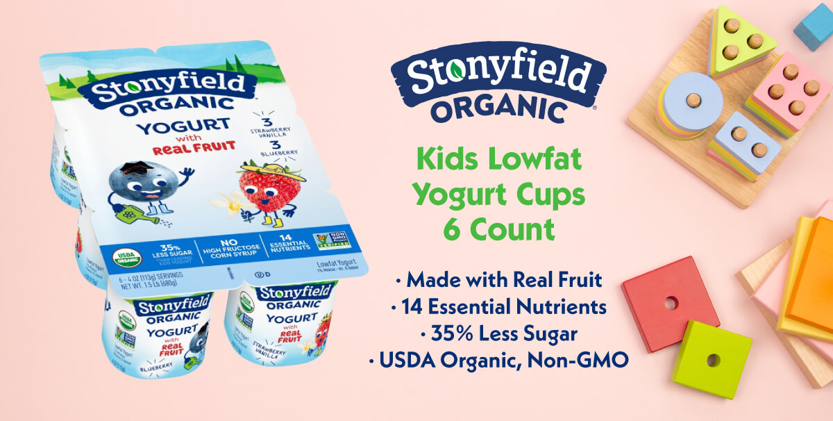 Stonyfield Kids Low Fat Yogurt 6 Cup