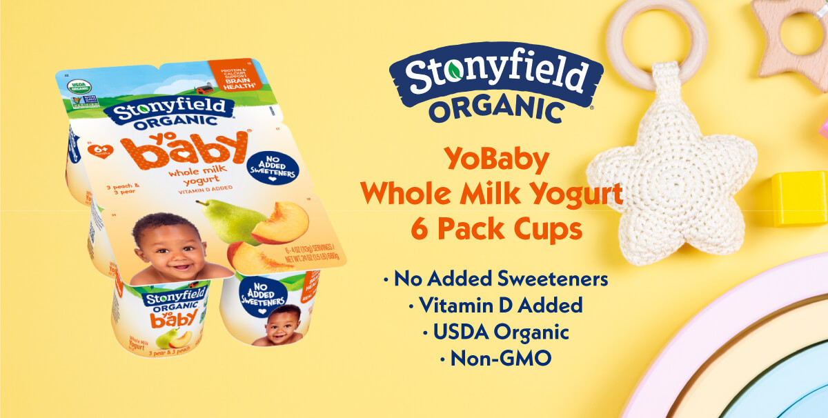 Stonyfield YoBaby whole Milk Yogurt 6 Cup