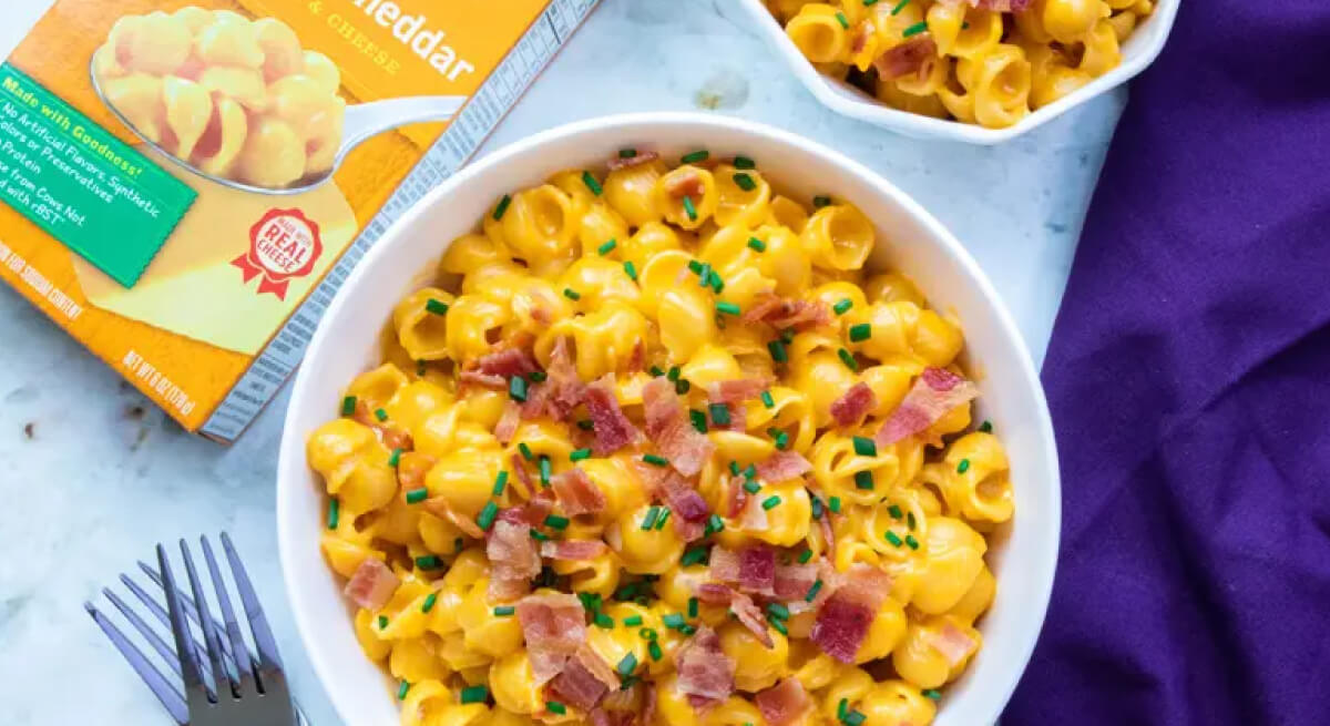 loaded baked potato mac and cheese