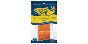 honey smoked norwegian salmon portion
